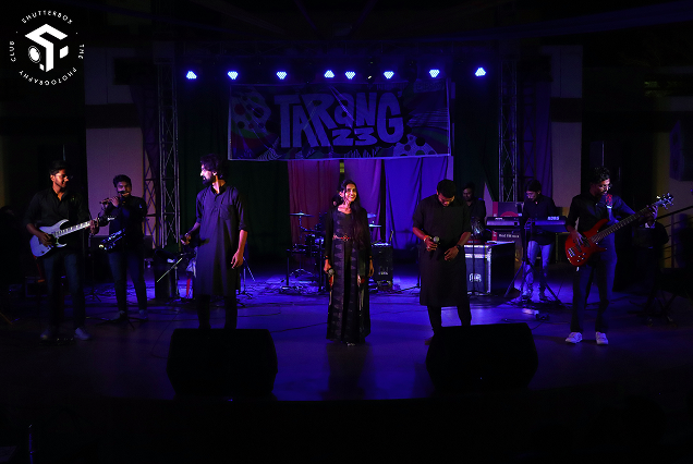 Crowd enjoying event